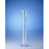 Цилиндр мерный высокий прозрачный, 1000 мл, с 6-гранным основанием, пластиковый SAN, класс B, с рельефной градуировкой (65291) (Vitlab) 6 шт./уп.