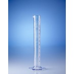 Цилиндр мерный высокий прозрачный, 100 мл, с 6-гранным основанием, пластиковый SAN, класс B, с рельефной градуировкой (64991) (Vitlab) 12 шт./уп.