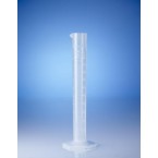 Цилиндр мерный высокий прозрачный, 250 мл, с 6-гранным основанием, пластиковый PP, класс B, с рельефной градуировкой (650941) (Vitlab) 3 шт./уп.