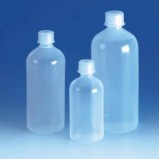 Бутылка узкогорлая круглая, 100 мл, пластиковая PE-LD, с завинчивающейся крышкой PP (94689) (Vitlab) 50 шт./уп.