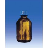 Бутылка для диспенсеров из коричневого стекла, 100 мл, GL 32, квадратная, с винтовой крышкой, Vitlab (Кат № 1671506)