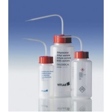 Промывалка широкогорлая, GL 45, гексан, 500 мл, безопасная, пластиковая PE-LD, VENT-CAP с винтовой крышкой PP (1352909) (Vitlab) 6 шт./уп.